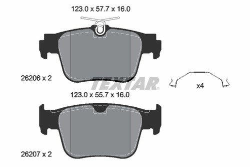 For textar 2620601 brake - textar, pad
