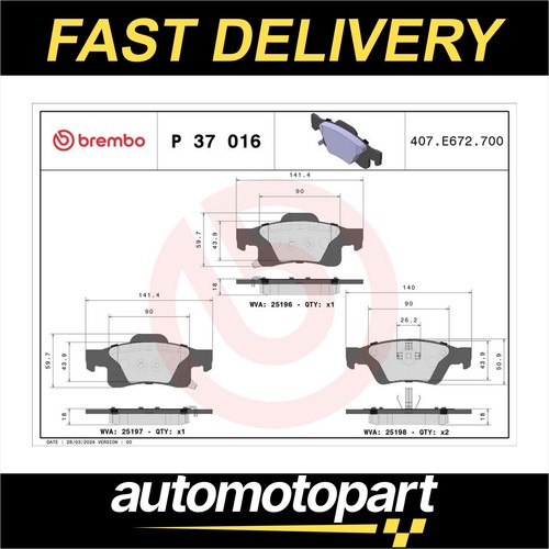 Brembo brake pads set rear - brake,