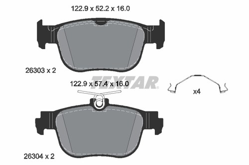 For textar 2630301 brake - 2630301, pad