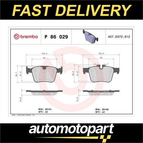 Brembo brake pads set rear - brake,