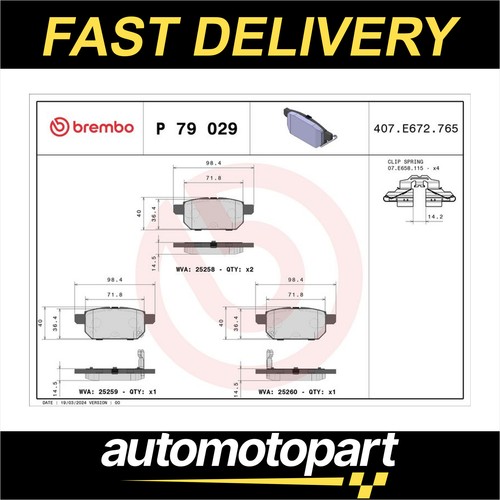 Brembo brake pads set - set, rear