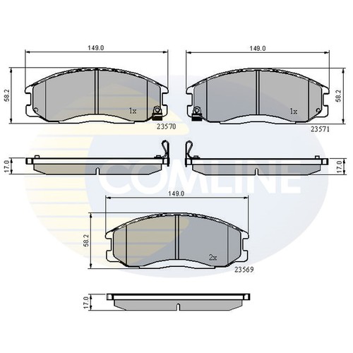 Brake pads set - brake, front