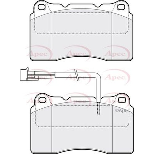 Apec red brake pads - pads, pad1050